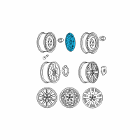 OEM Buick Rendezvous Wheel Cover Diagram - 9595653