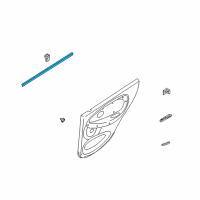 OEM 2005 Kia Rio WEATHERSTRIP-Glass In, RH Diagram - 0K30A72821