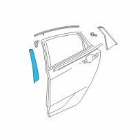 OEM Honda Civic Garnish Assy., R. RR. Door Sash Diagram - 72930-TEA-T01