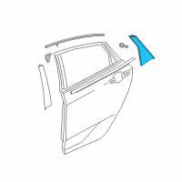 OEM 2020 Honda Civic GARNISH, R. RR. DOOR QUARTER (OUTER) Diagram - 72721-TEG-A01