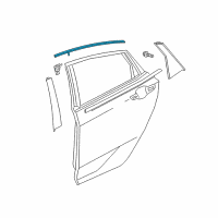 OEM 2020 Honda Civic Molding Assy., R. RR. Door Sash Diagram - 72925-TEA-T01