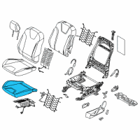 OEM 2017 Ford Focus Seat Cushion Pad Diagram - F1EZ-58632A23-B