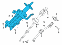 OEM 2021 Ford Bronco COLUMN ASY - STEERING Diagram - MB3Z-3C529-A