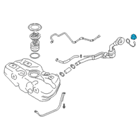 OEM 2021 Nissan Kicks Filler Cap Assembly Diagram - 17251-5RL0A