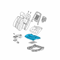 OEM 2000 Chevrolet Impala Pad Asm, Driver Seat Cushion Diagram - 12454428