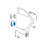 OEM 2009 Chrysler 300 Rear Door Lower Hinge Diagram - 4575752AB