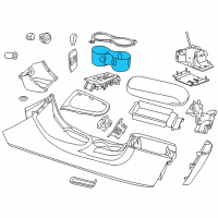 OEM 2011 Chrysler 200 Mat-Cup Holder Diagram - 68101521AA