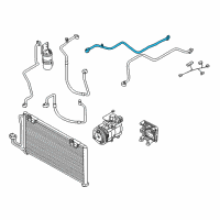 OEM 2001 Kia Spectra Cooler Pipe No.1 Diagram - 1K2A161461C