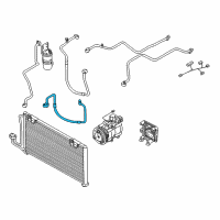 OEM Kia Sephia Ac Suction Line Hose Assembly Diagram - 1K2A361459D