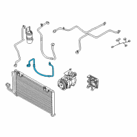 OEM 2003 Kia Spectra Ac Suction Line Hose Assembly Diagram - 1K2A361459D