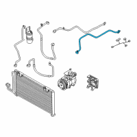 OEM Kia Sephia Low Cooler Pipe Diagram - 1K2A161458A