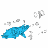 OEM 2020 Toyota Sienna Lens & Housing Diagram - 81145-08070