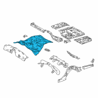 OEM 2018 Lexus LS500 Pan, Center Floor L/BOL Diagram - 58211-50938