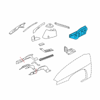 OEM Chevrolet Impala Splash Shield Diagram - 10349808