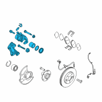 OEM 2011 Hyundai Elantra CALIPER Kit-Front Brake, LH Diagram - 58180-3XA00