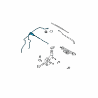 OEM 2010 Lincoln MKX Washer Hose Diagram - 7T4Z-17K605-AA