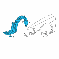 OEM 2001 Honda Accord Fender, Right Front (Inner) Diagram - 74101-S84-A00