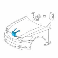 OEM 2009 Lexus GS450h Sensor Assembly, MILLIME Diagram - 88210-30211