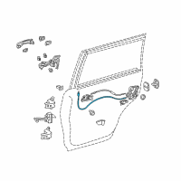 OEM Lexus LX570 Cable Assembly, Rear Door Diagram - 69770-60090