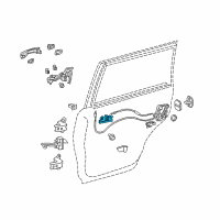 OEM 2018 Lexus LX570 Rear Door Inside Handle Sub-Assembly Right Diagram - 67607-60040-C0