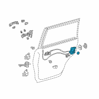 OEM Lexus LX570 Rear Door Lock Assembly, Right Diagram - 69050-60120