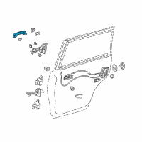 OEM 2020 Lexus GX460 Door Handle Assembly, Outside Diagram - 69210-60280-J0