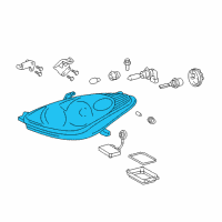 OEM Lexus ES330 Headlamp Unit Assembly, Right Diagram - 81145-33571