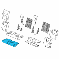 OEM 2016 Honda Pilot Pad, Rear Seat Cushion Diagram - 82132-TG7-A01