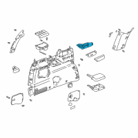 OEM 1997 Oldsmobile Silhouette Holder-Body Side Rear Trim Panel Cup *Graphite Diagram - 10281788