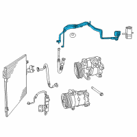 OEM 2012 Dodge Journey Line-Auxiliary A/C Liquid Diagram - 68140013AD