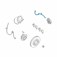 OEM 2009 Kia Sedona Hose-Brake Front, Rh Diagram - 587324D000DS