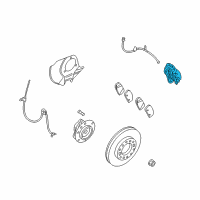 OEM 2012 Kia Sedona Front Brake Caliper Kit, Left Diagram - 581804DA60