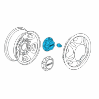 OEM 2012 GMC Sierra 2500 HD Hub Cap Diagram - 9597812