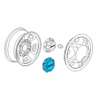 OEM 2011 GMC Sierra 3500 HD Hub Cap Diagram - 9597791