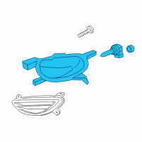 OEM Kia Cadenza Front Fog Lamp Assembly, Left Diagram - 922013R510