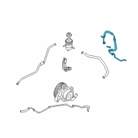 OEM Hyundai Santa Fe Hose Assembly-Power Steering Oil Pressure Diagram - 57510-0W500
