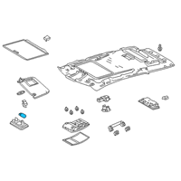 OEM 2015 Toyota RAV4 Map Lamp Bulb Diagram - 90981-11062