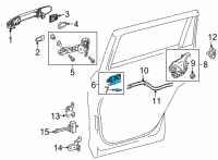 OEM 2021 Toyota RAV4 Handle, Inside Diagram - 69206-33150-C0
