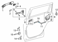 OEM Toyota Venza Lock Cable Diagram - 69730-48090