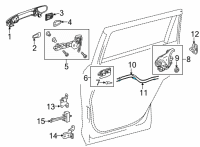 OEM 2021 Toyota Venza Lock Cable Diagram - 69730-48090