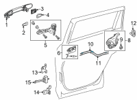 OEM Toyota Venza Lock Cable Diagram - 69770-48100