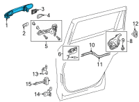 OEM Toyota Mirai Handle, Outside Diagram - 69211-47021-C3