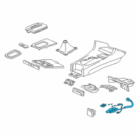 OEM 1997 Acura Integra Lighter Assembly, Cigarette Diagram - 39600-ST7-Z01