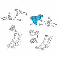 OEM 2002 Dodge Durango Bracket-Engine Mount Diagram - 52020346AB