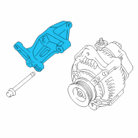 OEM 1996 Toyota Tacoma Alternator Mount Bracket Diagram - 12511-62010