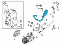 OEM BMW X6 SUCTION PIPE EVAPORATOR-COMP Diagram - 64-53-9-354-570