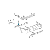 OEM 2008 Cadillac CTS Park Lamp Nut Diagram - 25536302