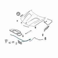 OEM BMW X3 Instrument Cluster Bowden Cable Diagram - 51-23-3-434-665