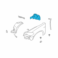 OEM 2008 BMW X5 Cover, Wheel Arch, Rearsection, Front Right Diagram - 51-71-7-169-414