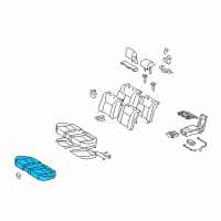 OEM Lexus LS460 Pad Sub-Assembly, Rear Seat Diagram - 71503-50110